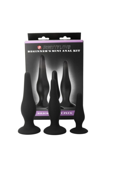 PRETTY BOTTOM - KIT INICIACION ANAL PLUGS SILICONA