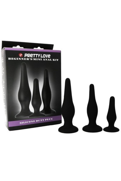 PRETTY BOTTOM - KIT INICIACION ANAL PLUGS SILICONA