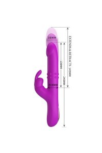 Vibratore rabbit rotante Reese viola