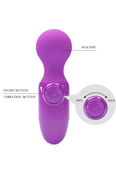 Mini stimolatore wand Little cute viola