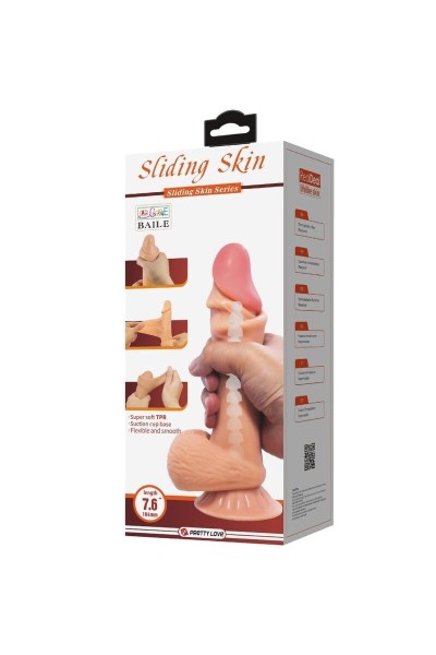 Dildo realistico con ventosa Sliding skin 20,6 cm