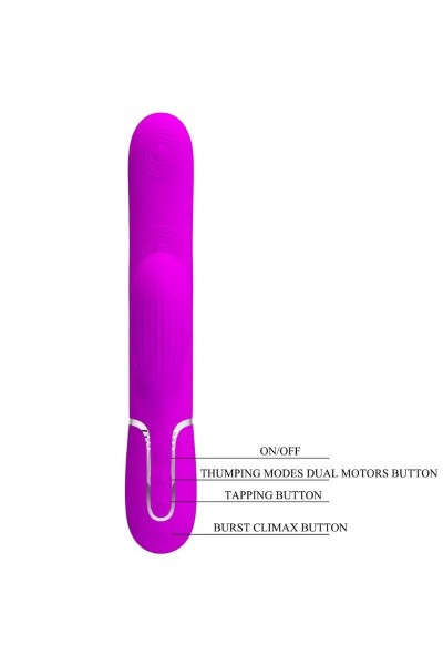 Vibratore rabbit multifunzioni Perlita fucsia