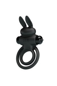 Anello vibrante con rabbit n.3 nero