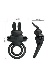 Anello vibrante con rabbit n.3 nero