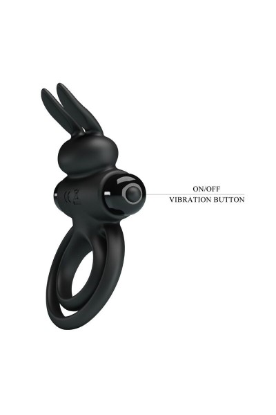 Anello vibrante con rabbit n.3 nero