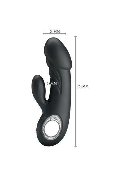 Vibratore rabbit Hansel nero