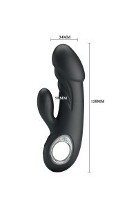 Vibratore rabbit Hansel nero