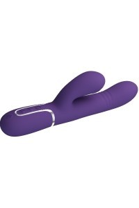 Vibratore rabbit multifunzioni 4 in 1 viola