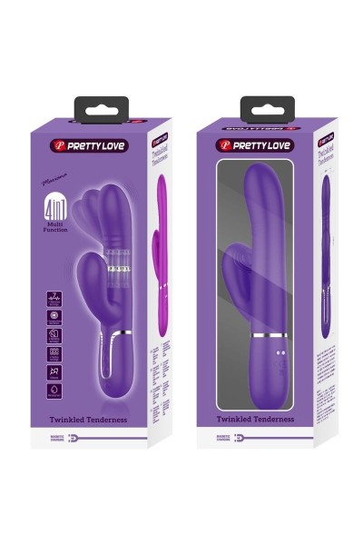 Vibratore rabbit multifunzioni 4 in 1 viola