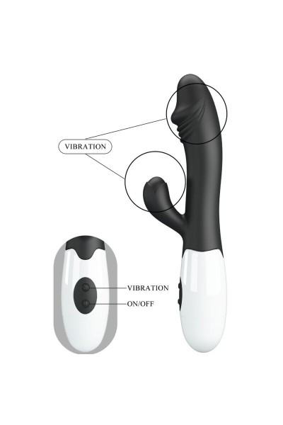 Vibratore rabbit Snappy nero