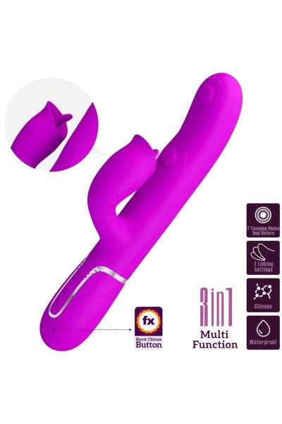 Vibratore rabbit con lingua Gigi fucsia