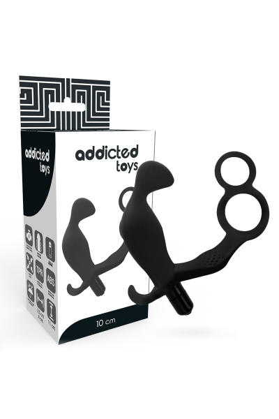 Vibratore anale con anello per pene e testicoli - Addicted Toys