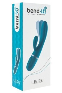 Vibratore rabbit Bend It Plus blu