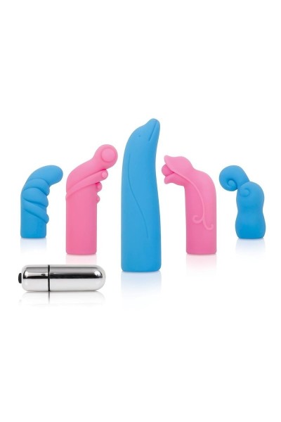 Kit bullet vibranti con 5 guaine stimolanti Love Bud