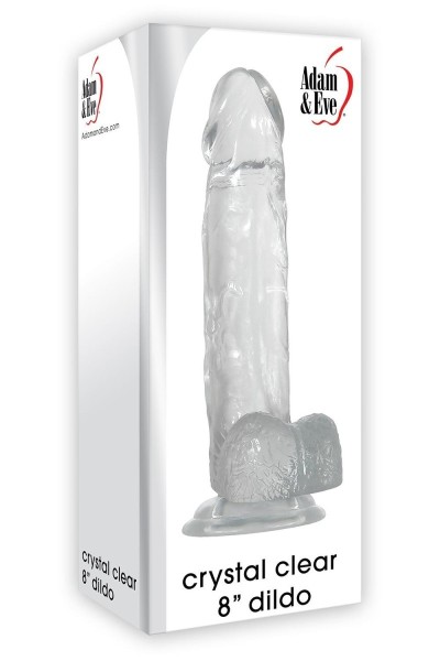 Dildo realistico trasparente con testicoli Crystal Clear 21 cm