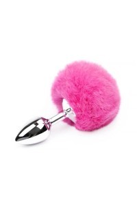 Plug Anale Con Pompon rosa Afterdark Taglia S