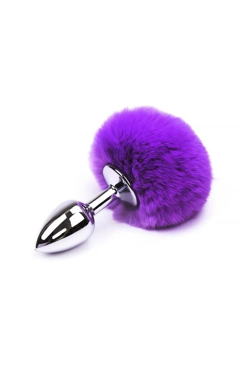 Plug Anale Con Pompon Viola Afterdark Taglia S