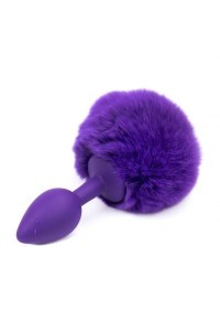 Plug Anale Con Pompon Viola Afterdark Taglia S