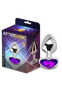 Plug Anale Con Gioiello A Forma Di Cuore viola Afterdark Taglia S