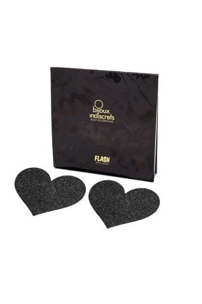 Copricapezzoli Flash Heart Black