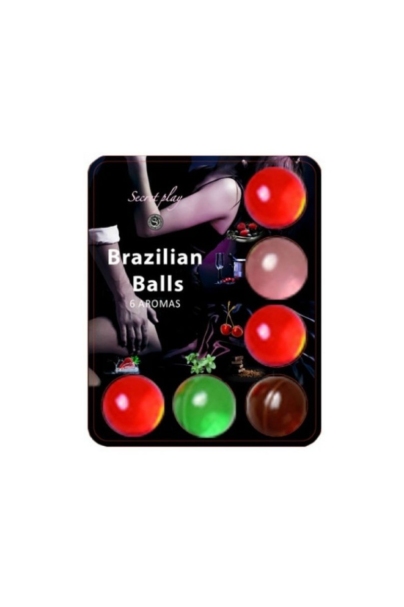 Lubrificante Brazilian Balls aroma frutta 6 pz.