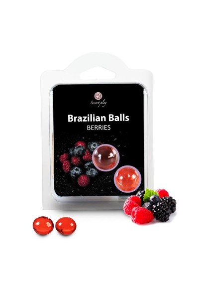 Lubrificante Brazilian Balls frutti di bosco 2 pz.