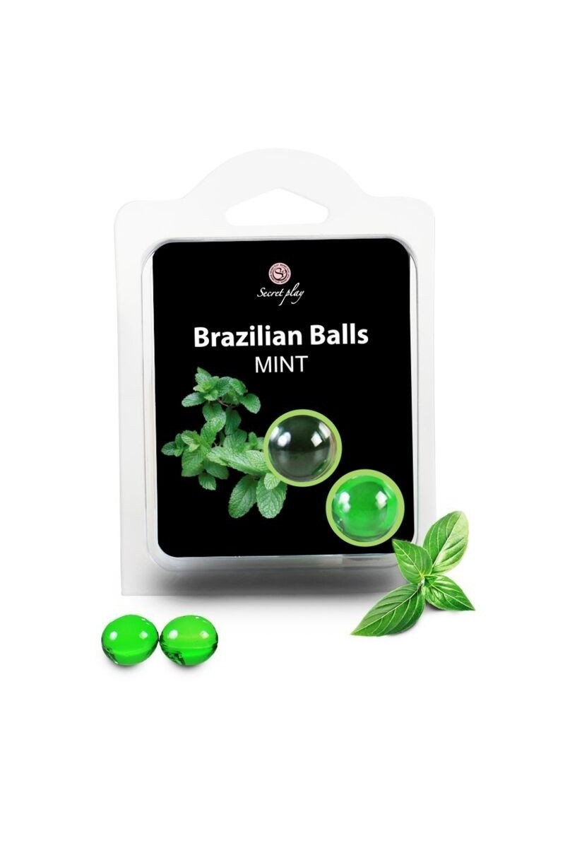 Lubrificante Brazilian Balls alla menta 2 pz.