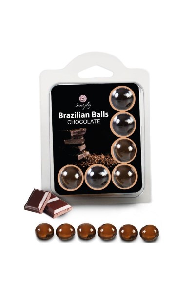 Lubrificante Brazilian Balls al cioccolato 6 pz.