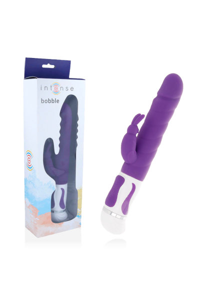 Vibratore rabbit rotante Bobble viola