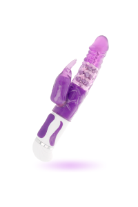 Vibratore rabbit rotante Guppy viola