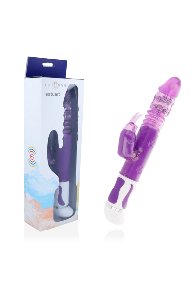 Vibratore rabbit rotante e con movimento su e giù Estuard viola