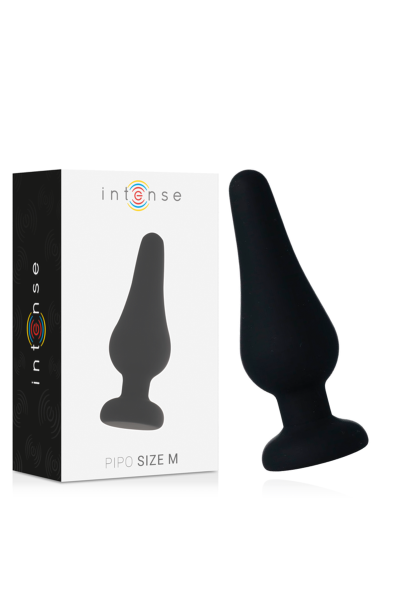 INTENSE ANAL PLUG PIPO M SILICONE NEGRO 11 CM