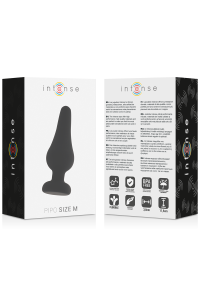 INTENSE ANAL PLUG PIPO M SILICONE NEGRO 11 CM