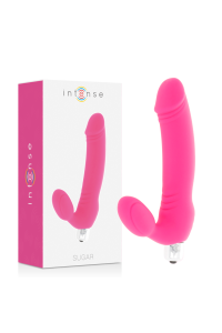 Vibratore realistico con stimolatore clitorideo Sugar fucsia