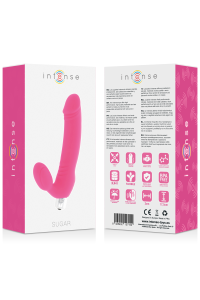 Vibratore realistico con stimolatore clitorideo Sugar fucsia