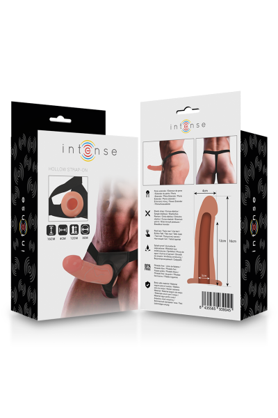 Imbracatura con dildo realistico cavo 16 x 3,5 cm