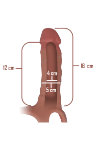 Imbracatura con dildo realistico cavo 18 x 3 cm