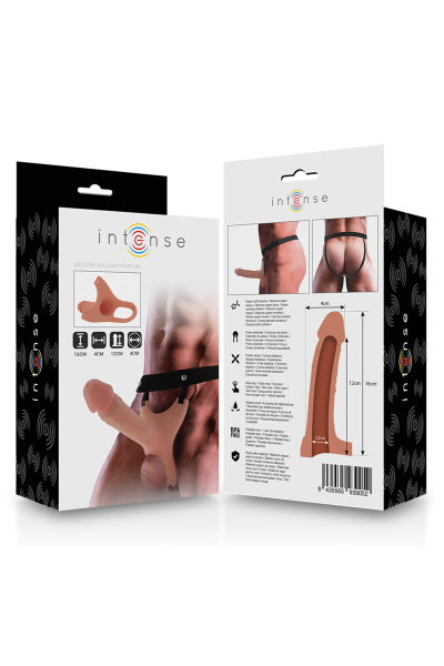 Imbracatura con dildo realistico cavo 18 x 3 cm