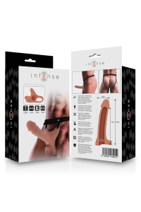 Imbracatura con dildo realistico cavo 18 x 3 cm