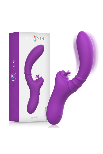 Vibratore flessibile con lingua Harry viola