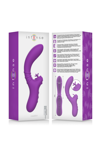 Vibratore flessibile con lingua Harry viola