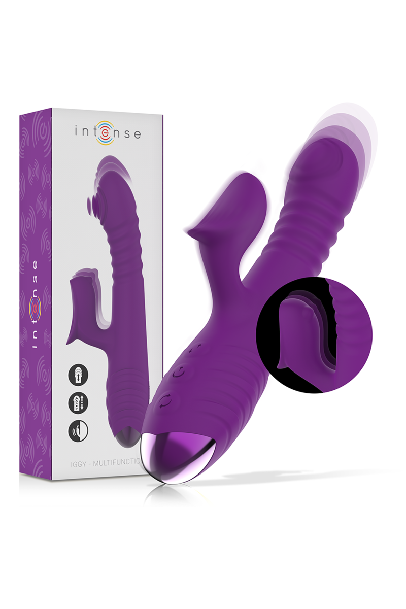 Vibratore rabbit multifunzioni Iggy viola