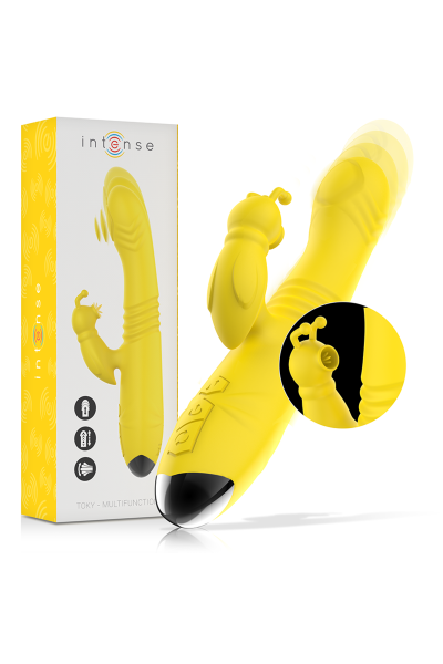 Vibratore rabbit multifunzioni Toky giallo