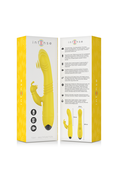 Vibratore rabbit multifunzioni Toky giallo