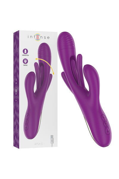 Vibratore rabbit multifunzioni Apolo viola