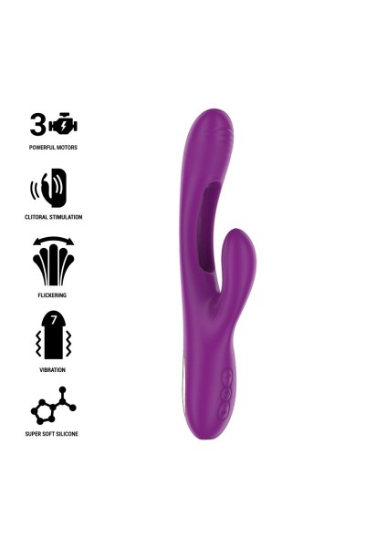 Vibratore rabbit multifunzioni Apolo viola