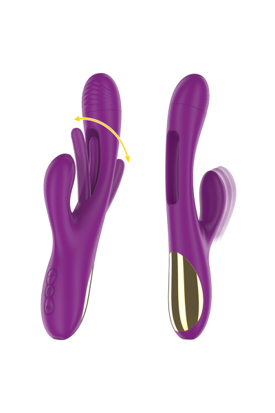 Vibratore rabbit multifunzioni Apolo viola