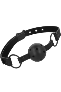 Ball gag traspirabile in pelle vegana