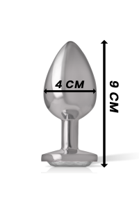 Plug anale argentato taglia L