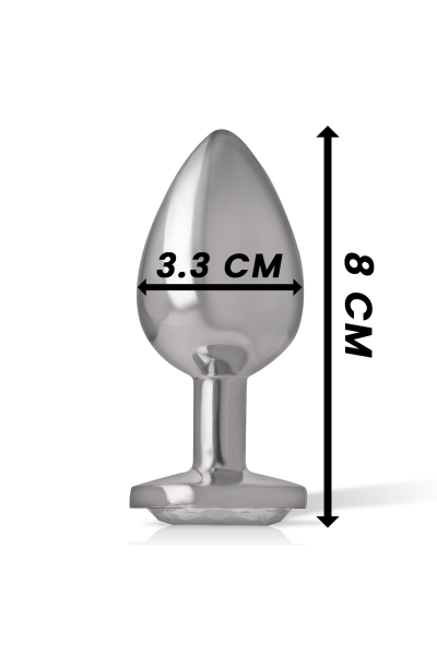 Plug anale a cuore bianco taglia M